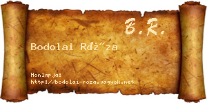 Bodolai Róza névjegykártya