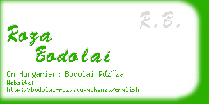 roza bodolai business card